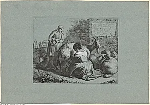Plate 1, from The Set of 12 Pastorals Scenes