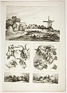 Plate 28 of 38 from Oeuvres de J. B. Huet by Jean Baptiste Huet