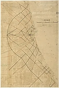 Plate 91 from The Plan of Chicago, Chicago, Proposed Diagonal Arteries