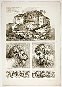 Plate Ten of 38 from Oeuvres de J. B. Huet by Jean Baptiste Huet