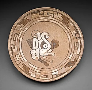 Plate with an Image of a Moth
