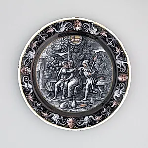 Plate with Scene of the Month of April