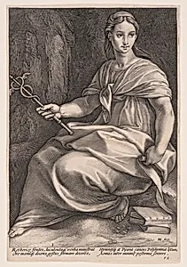 Polyhymnia, The Muse of Choral Poetry, from The Nine Muses by Hendrick Goltzius