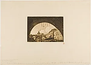 Pont-Neuf and the Samaritaine Seen from Under the First Arch of the Pont-au-Change, Paris by Charles Meryon