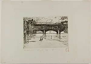 Ponte Vecchio, destroyed plate