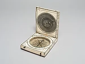 Portable Diptych with Compass, Sundial, and Perpetual Calendar