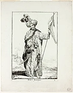 Porte-Enseigne, plate three from Caravanne du Sultan à la Mecque