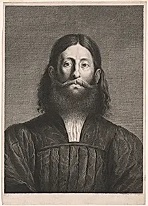 Portrait of a Bearded Man (so-called portrait of Giorgione), from Cabinet Reynst; Variarum imaginum a celeberrimis artificibus pictarum Caelaturae (Cabinet Reynst: Engravings of various images painted by famous artists)