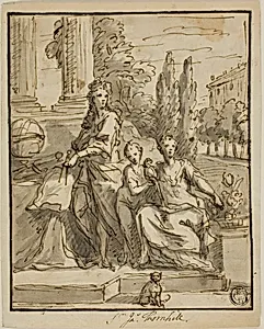 Portrait of a Geographer, Wife, and Child