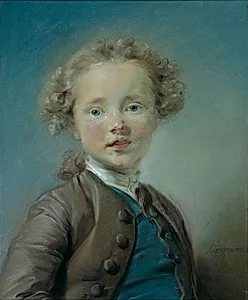 Portrait of a Young Boy with Blue Eyes