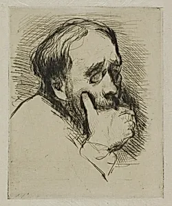 Portrait of Degas, His Hand Over his Mouth