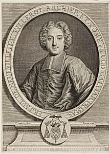 Portrait of François-Paul de Neufville de Villeroy by Pierre-Imbert Drevet