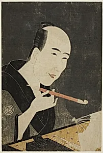 Portrait of Santo Kyoden, the Master of Kyobashi (Edo hana Kyobashi natori)