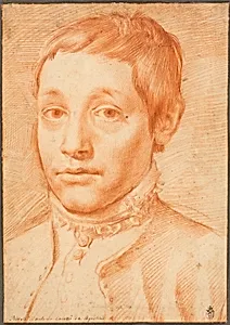 Portrait of the Artist's Son, Antonio Carracci by Agostino Carracci