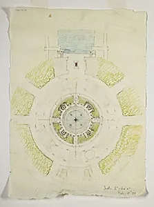 Potomac Round Point, Washington D.C., Circular Pool Plan Sketch