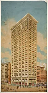 Prairie School Skyscraper, Chicago, Illinois, Perspective