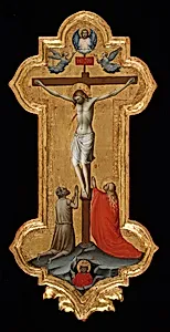 Processional Cross with Saint Mary Magdalene and a Blessed Hermit