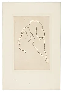 Profile of Eva Gonzales, Turned to the Left by Édouard Manet