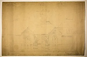 Proposed Fine Arts Museum, World's Columbian Exposition, Chicago, Illinois, Entrance Elevation