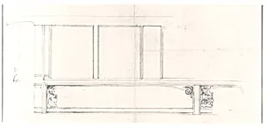 Pullman Car Interior Elevation Sketch