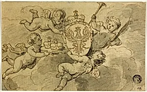 Putti and Coat of Arms by Gerard de Lairesse