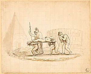 Putti Enacting Roman Funeral Procession