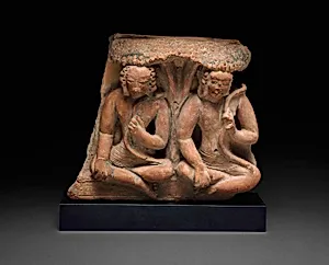 Rama and Lakshmana Holding Bows, Seated under a Tree by Unknown
