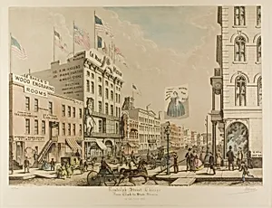 Randolph Street, Chicago, from Clark to State Streets in the Year 1865