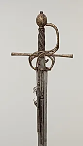 Rapier Combined with two Wheel-Lock Pistols by Unknown