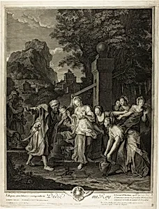 Rebecca Receiving Gifts from Eliezar by Pierre-Imbert Drevet