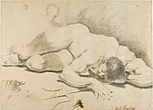 Reclining Male Nude, with Trident