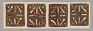 Rectangular Costume Ornaments with Geometric Motifs