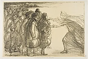 Refugees from the Meuse by Théophile-Alexandre Pierre Steinlen