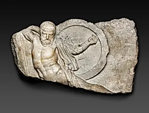 Relief of a Falling Warrior by Ancient Roman