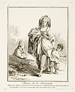 Retour de la Promenande (Returning from the Walk, plate four from Divers Habillements des Peuples du Nord)