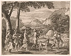 Returning from Work, Plate 12 from Pastorales