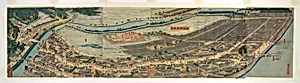 Revised Panoramic View of Yokohama (Saikai Yokohama fukei)