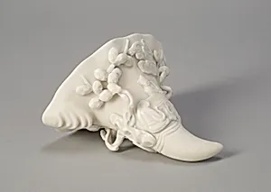 Rhinocerous Horn-Shaped Cup with Figures by a Tree by Unknown