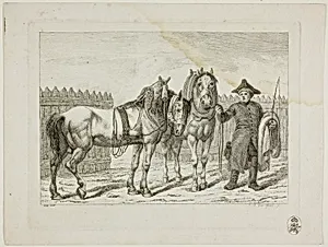Riding School and Horses by Johann Adolph Darnstedt