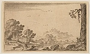 River in Partly Open Hilly Country, from Twelve Landscapes