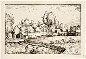 Road along a Field, plate sixteen after Pictures of Farms, Country Houses and Rustic Villages (Praediorum villarum et rusticarum casularum icones)