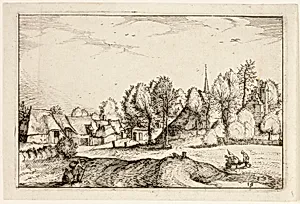 Road into a Village, plate nineteen after Pictures of Farms, Country Houses and Rustic Villages (Praediorum villarum et rusticarum casularum icones)