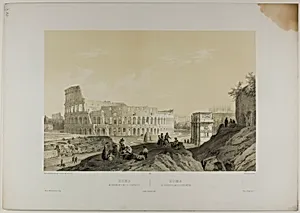 Rome: The Coliseum and the Arch of Constantine, plate 38 from Italie Monumentale et Pittoresque