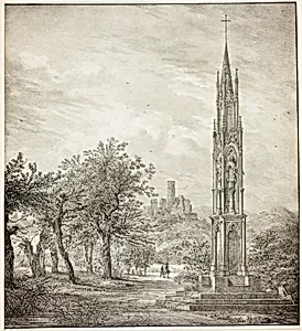 Ruin of Godesberg with the so-called High Cross of the Rhine