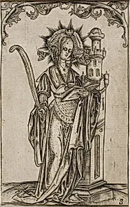 Saint Barbara with a Palm and a Book