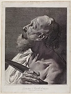 Saint Bartholomew, from The Holy Family and the Twelve Apostles