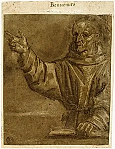 Saint Bernardino of Siena Preaching from an Open Book