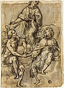 Saint Clement Flanked by Saints Sebastian and Roch