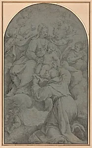 Saint Francis of Assisi Adoring the Virgin and Child