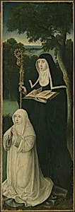 Saint Gertrude of Nivelles and an Augustinian Canoness